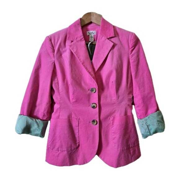 Lilly‎ Pulitzer White Label Pink Corduroy Blazer Skirt Set 2 Piece Size 2 - Picture 1 of 8